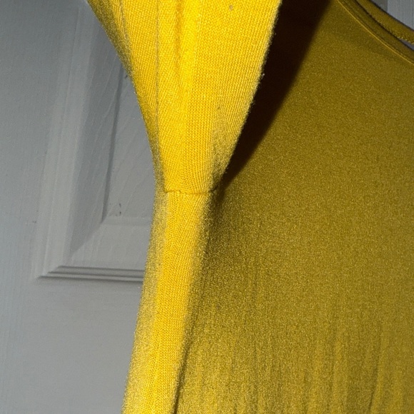 LuLaRoe Maurine Ruffle Flowy Midi Dress Size Extra Small Business Casual Golden - Picture 5 of 9